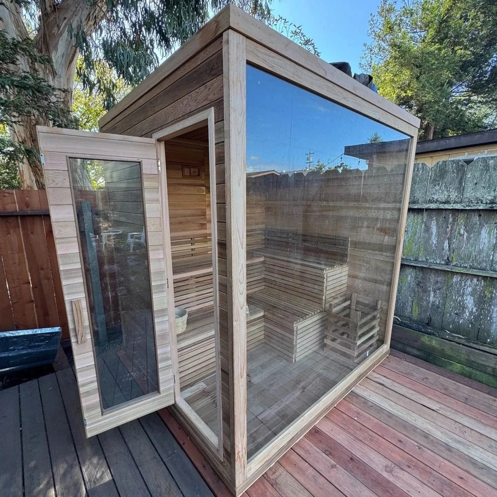 Sauna Cube - Outdoor Cedar Sauna for 4-6 People
