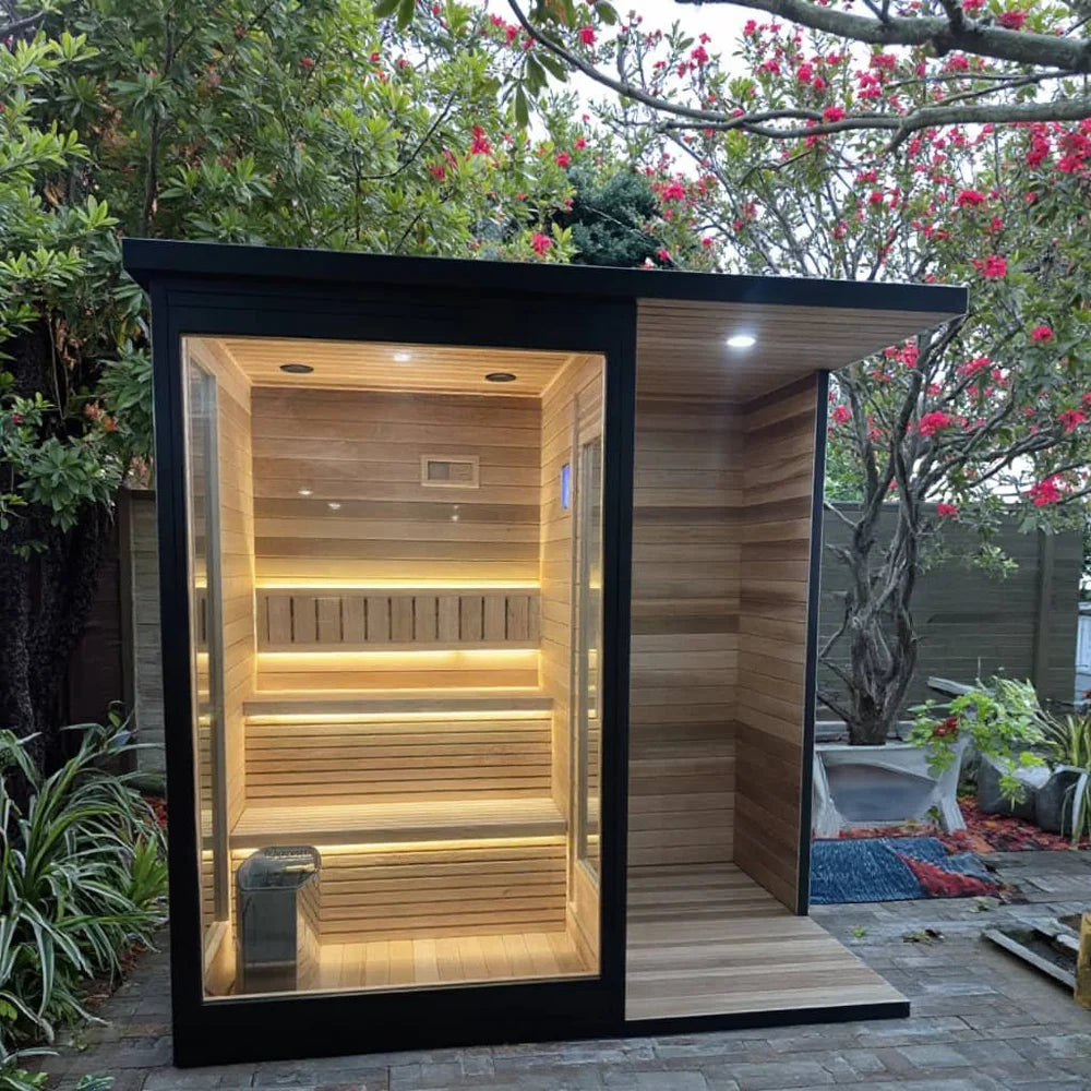 Classic Style Outdoor Sauna and Shower
