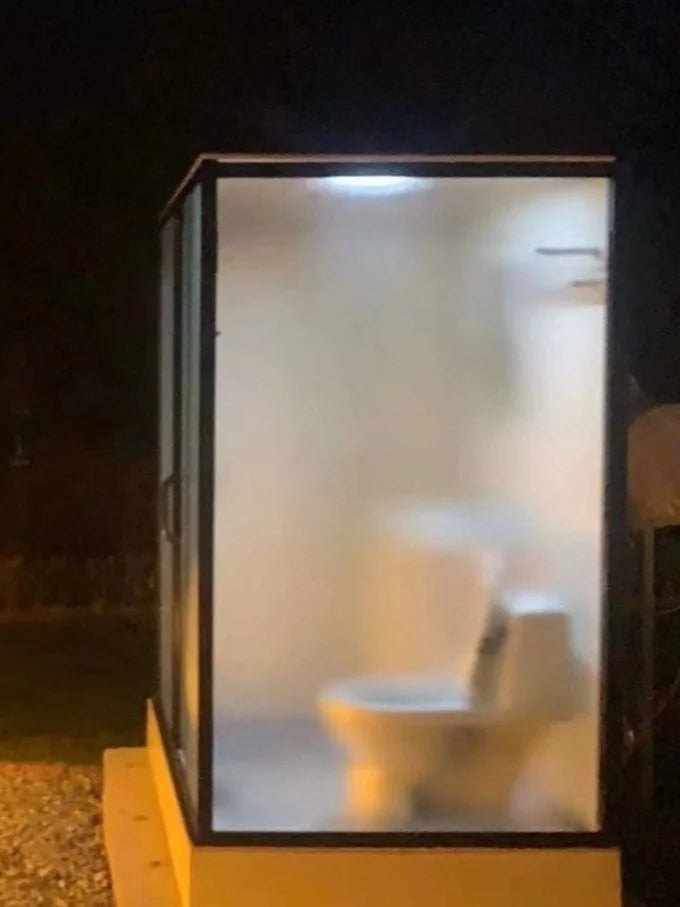 Stand Alone Outdoor Bathroom with Shower + Sink