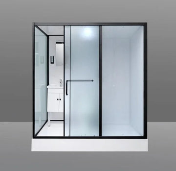 Stand Alone Outdoor Bathroom with Shower + Sink