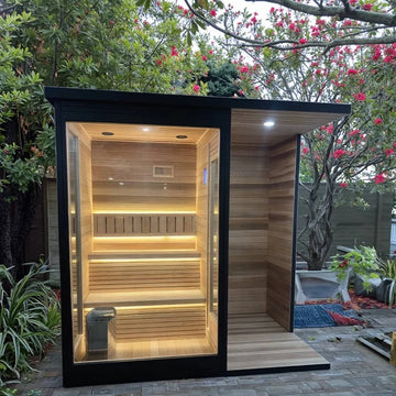 Classic Style Outdoor Sauna and Shower