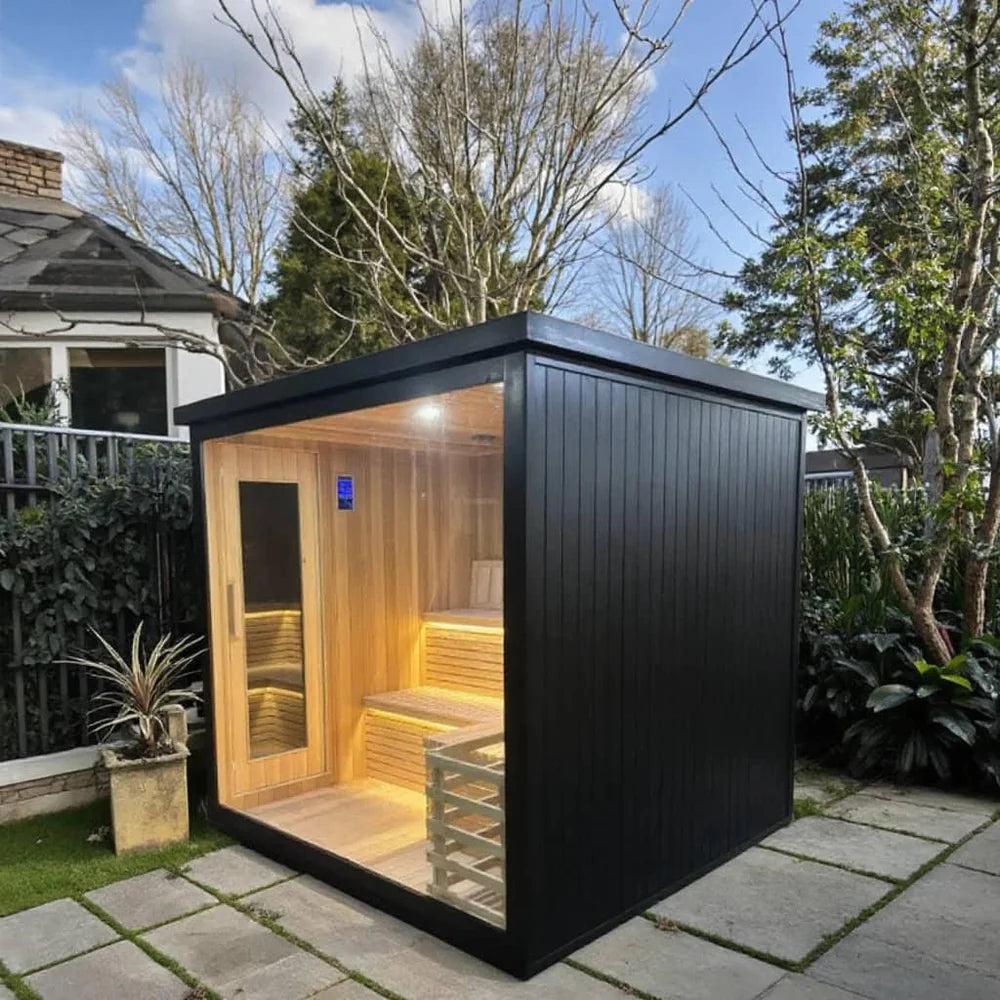 Sauna Cube - Outdoor Cedar Sauna for 4-6 People